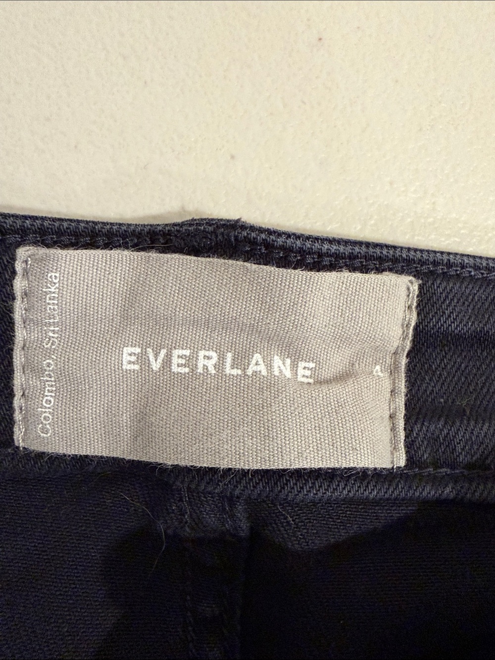 Everlane Slim Leg Crop Ankle Pants Navy Blue Organic Cotton Stretch Size 4 - Picture 4 of 5